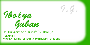 ibolya guban business card